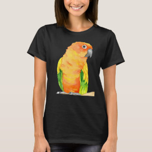 Zonneparkiet Waterverf Vogelpapegaai Conure Paint T-shirt