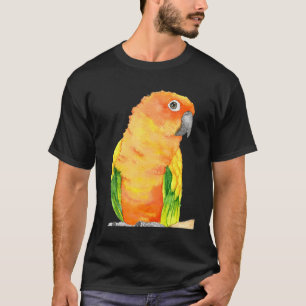 Zonneparkiet Waterverf Vogelpapegaai Conure Paint  T-shirt