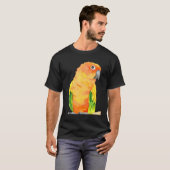 Zonneparkiet Waterverf Vogelpapegaai Conure Paint T-shirt (Voorkant volledig)