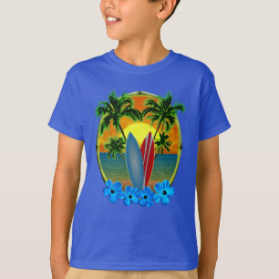 Zonneplaat en surfplanken t-shirt