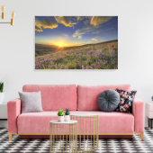 Zonneplaat over de Bitterroot Mountains en de grot Canvas Afdruk (Insitu (Woonkamer))