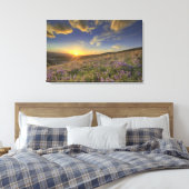 Zonneplaat over de Bitterroot Mountains en de grot Canvas Afdruk (Insitu (Slaapkamer))