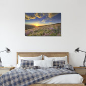 Zonneplaat over de Bitterroot Mountains en de grot Canvas Afdruk (Insitu (Slaapkamer))