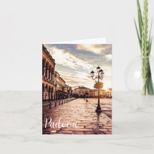 Zonneplein in Padova in Italië Notitiekaartje
