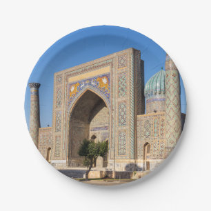 Zonneplein in Pakistan - Samarkand, Oezbekistan Papieren Bordje