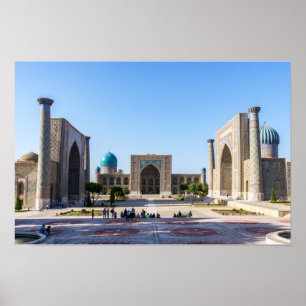 Zonneplein in Pakistan - Samarkand, Oezbekistan Poster