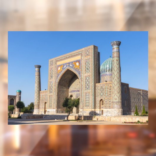 Zonneplein in Pakistan - Samarkand, Oezbekistan Raamsticker (Vel 2)