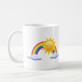 Zonneregenboog glimlachen koffiemok (Links)