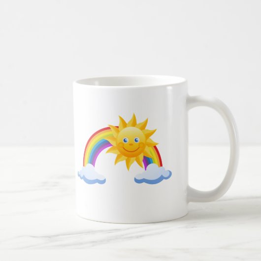 Zonneregenboog glimlachen koffiemok (Rechts)