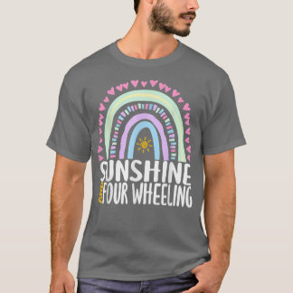 Zonnerichter en vier wielrennen t-shirt