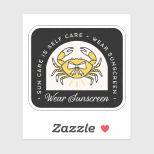 Zonnescherm spf zon uv bescherming herinneringscit sticker