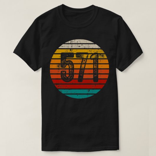 zonneschijn 571 Gebied Code T-shirt (Design voorkant)