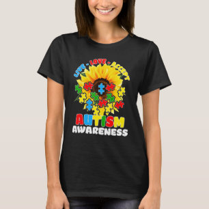Zonneschijn Autisme Bewustzijn Leef Lief Aanvaard T-shirt