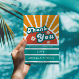  zonneschijn dank u kaart Baby shower Boy