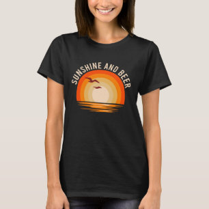 Zonneschijn en Bier Grappige strandvakantie Zomer T-shirt