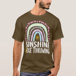 Zonneschijn en bijl gooien Schattigee regenboog ca T-shirt
