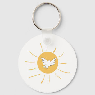 Zonneschijn en Duif Sleutelhanger
