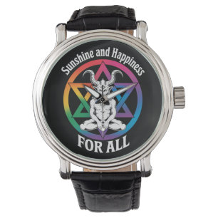 Zonneschijn en geluk voor alle Satan LGBTQ Pride Horloge