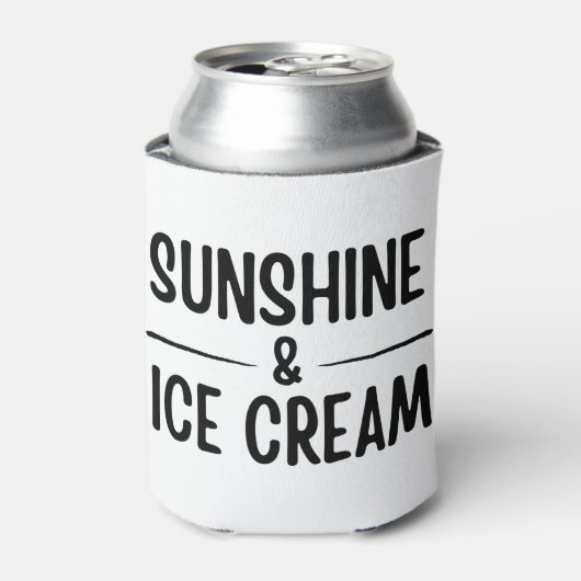 Zonneschijn en ijs blikjeskoeler (Blikje Voorkant)