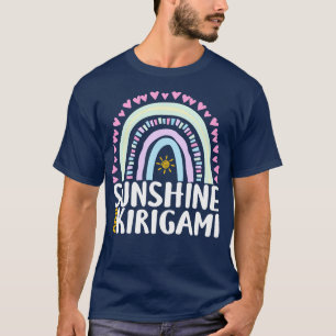 Zonneschijn en Kirigami Schattige Regenboog Gift v T-shirt