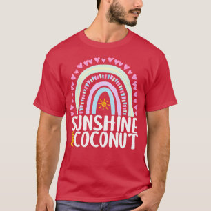 Zonneschijn en Kokosnoot Schattigee Regenboog Gift T-shirt
