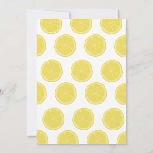 Zonneschijn en limonade Verjaardag Uitnodiging (Achterkant)