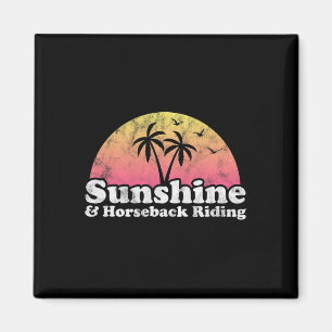 Zonneschijn en paardrijden magneet