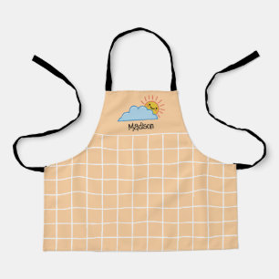 Zonneschijn en wolken gepersonaliseerd schort