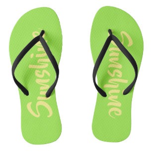 Zonneschijn geel groen teenslippers
