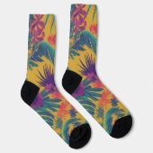 Zonneschijn Gele Palmen Sokken (Rechts)