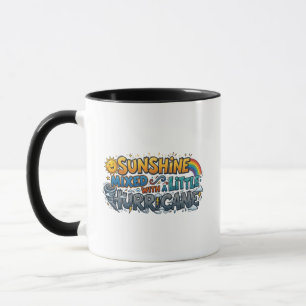 Zonneschijn gemengd met een klein orkaan retro mok