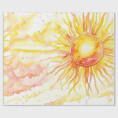 Zonneschijn gloed cadeaupapier (Vlak)