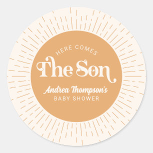 Zonneschijn hier komt de Son Boy Bay Douche Ronde Sticker