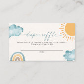 Zonneschijn hier komt de zoon luier raffel informatiekaartje (Voorkant)