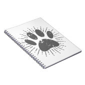 Zonneschijn Hondenpootafdruk Met Afgeplatte Afwerk Notitieboek (Rechterzijde)