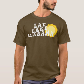 Zonneschijn in Lay Lake Alabama Retro Wavy jaren 7 T-shirt