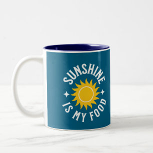 ZONNESCHIJN IS MIJN VOEDSEL TWEEKLEURIGE KOFFIEMOK