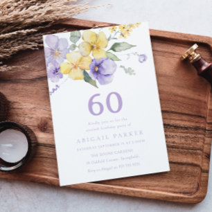 Zonneschijn & Lavendel Paarse 60ste verjaardagsfee Kaart