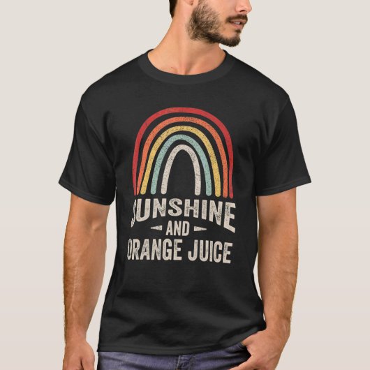  zonneschijn met retro en Oranje Juice Summer 1 T-shirt (Voorkant)