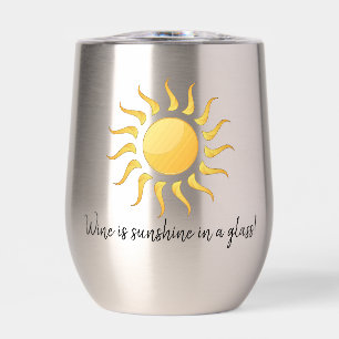 Zonneschijn Ontwerp Thermische Wijn Tumbler