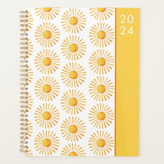 Zonneschijn patroon 2024 planner (Voorkant)