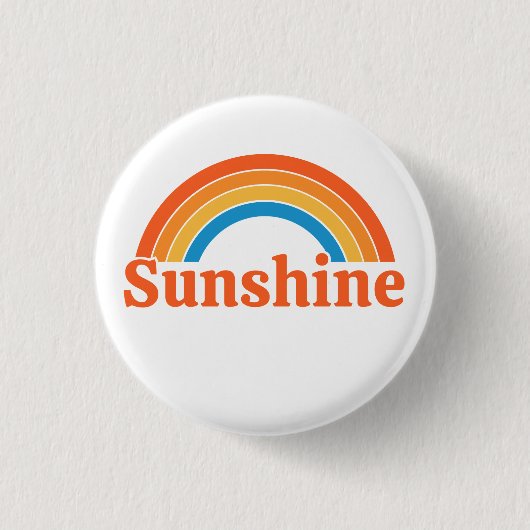 Zonneschijn ronde button 3,2 cm (Voorkant)