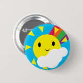 Zonneschijn Ronde Button 5,7 Cm (Voorkant /achterkant)