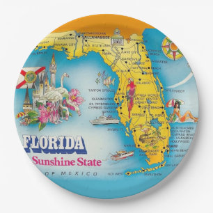 Zonneschijn Staat - Florida Papieren Bordje