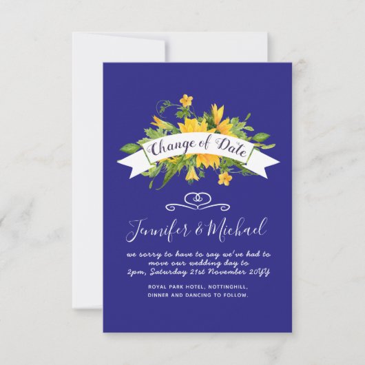 Zonneschijn Verandering van datum uitstelplannen n (Voorkant)