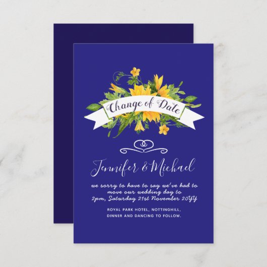 Zonneschijn Verandering van datum uitstelplannen n (Voorkant / Achterkant)