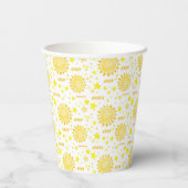 Zonneschijn Verjaardag Party Paper Cups – Boho Lit Papieren Bekers (Achterkant)