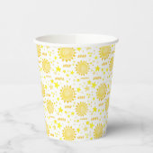 Zonneschijn Verjaardag Party Paper Cups – Boho Lit Papieren Bekers (Links)