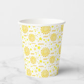 Zonneschijn Verjaardag Party Paper Cups – Boho Lit Papieren Bekers (Voorkant)