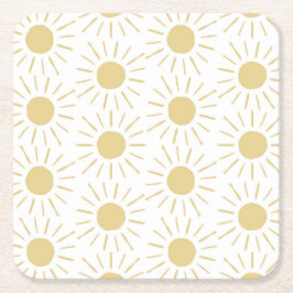 Zonneschijn vierkant onderzetter
